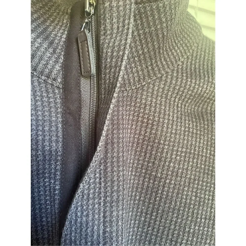 NWT Hagger Long  Sleeve 1/4 zip Pull over Shirt Brown/ Black Size S